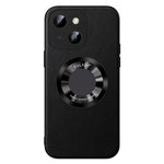 SULADA Til iPhone 15 Plus Magnetisk Telefoncover Mikrofiber Læder+TPU Stødsikkert Cover