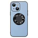 SULADA Til iPhone 15 Plus Magnetisk Telefoncover Mikrofiber Læder+TPU Stødsikkert Cover