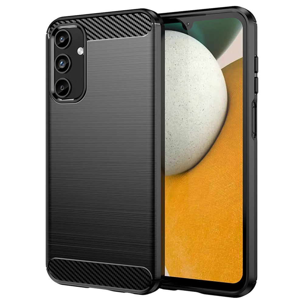 For Samsung Galaxy A15 5G Case Soft TPU Carbon Fiber Texture Phone Cover