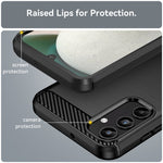 For Samsung Galaxy A15 5G Case Soft TPU Carbon Fiber Texture Phone Cover