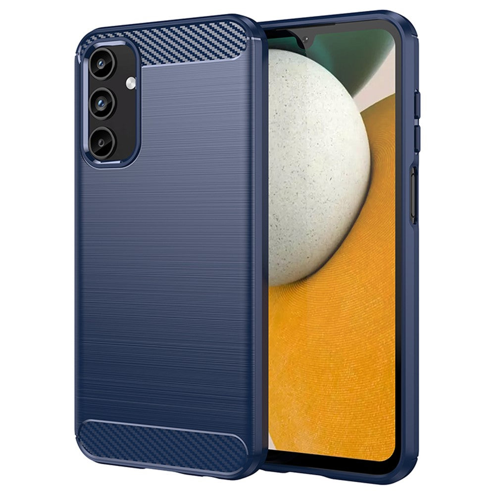 For Samsung Galaxy A15 5G Case Soft TPU Carbon Fiber Texture Phone Cover