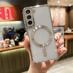 For Samsung Galaxy S22 5G Case Built-in Lens Film TPU Magnetic Phone Cover