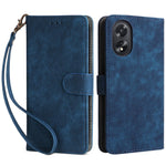 For Oppo A18 4G / A38 4G Leather Case RFID Blocking Wallet Phone Cover with Strap