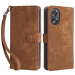 For Oppo A18 4G / A38 4G Leather Case RFID Blocking Wallet Phone Cover with Strap