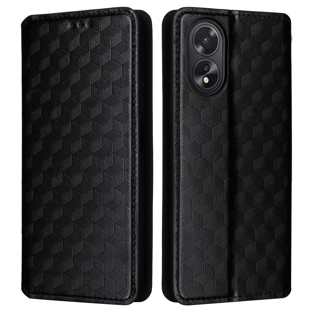 For Oppo A18 4G / A38 4G Case Magnetic Closing PU Leather Wallet Phone Cover