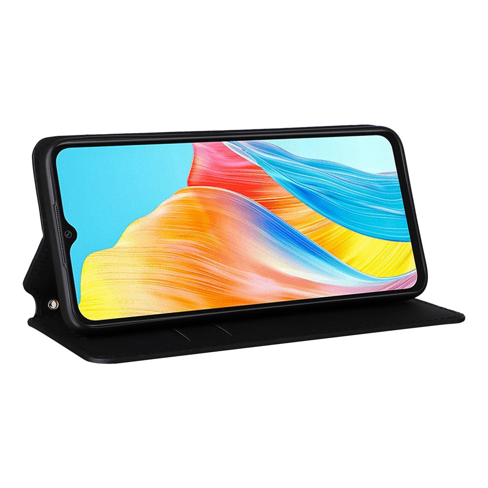 For Oppo A18 4G / A38 4G Case Magnetic Closing PU Leather Wallet Phone Cover