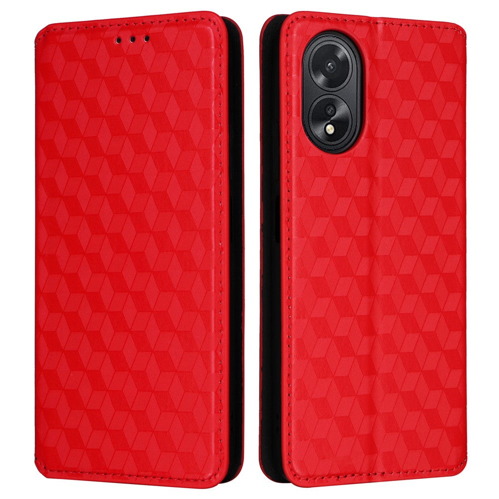For Oppo A18 4G / A38 4G Case Magnetic Closing PU Leather Wallet Phone Cover