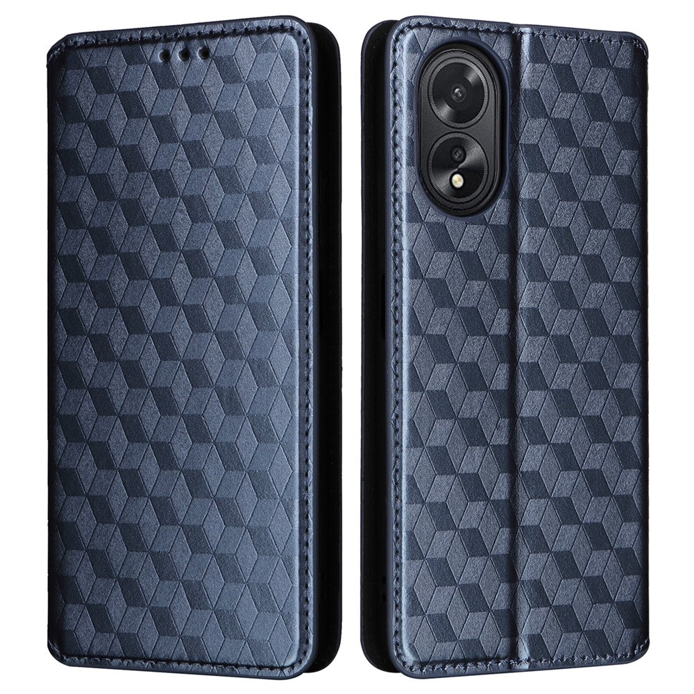 For Oppo A18 4G / A38 4G Case Magnetic Closing PU Leather Wallet Phone Cover