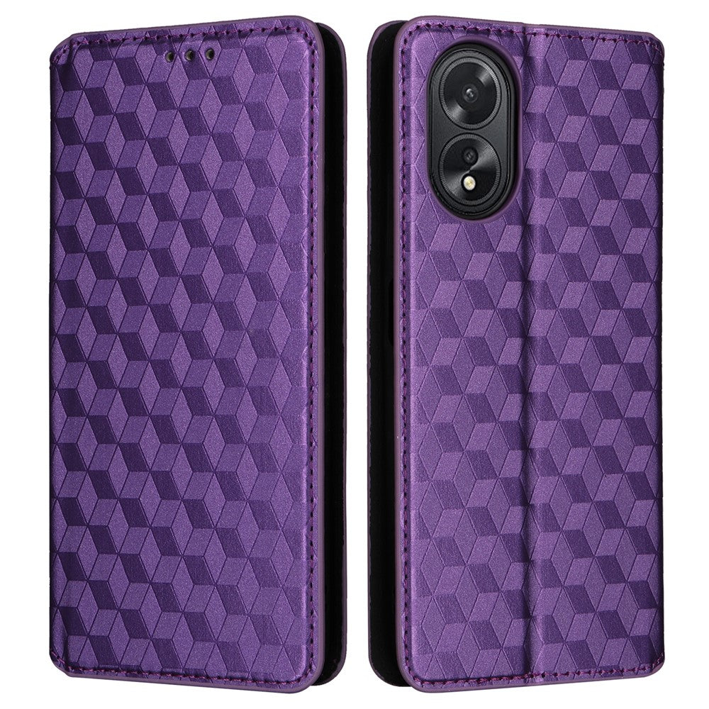 For Oppo A18 4G / A38 4G Case Magnetic Closing PU Leather Wallet Phone Cover