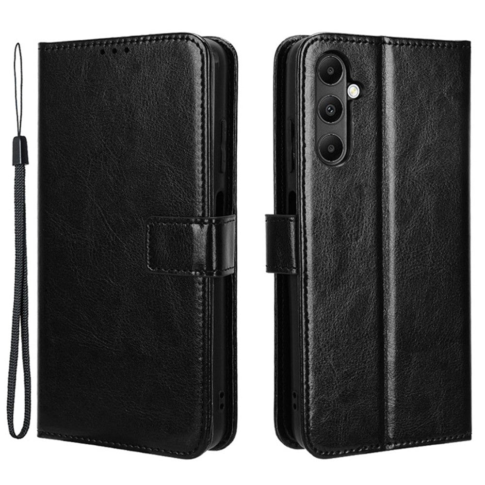 For Samsung Galaxy A05s 4G / M14 4G Case Crazy Horse Texture Stand Wallet Phone Cover