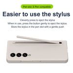 For Samsung Galaxy Z Fold4 5G Case Anti-Drop PC Phone Cover with Stylus / Tempered Glass Film