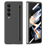 For Samsung Galaxy Z Fold4 5G Case Anti-Drop PC Phone Cover with Stylus / Tempered Glass Film