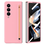 For Samsung Galaxy Z Fold4 5G Case Anti-Drop PC Phone Cover with Stylus / Tempered Glass Film