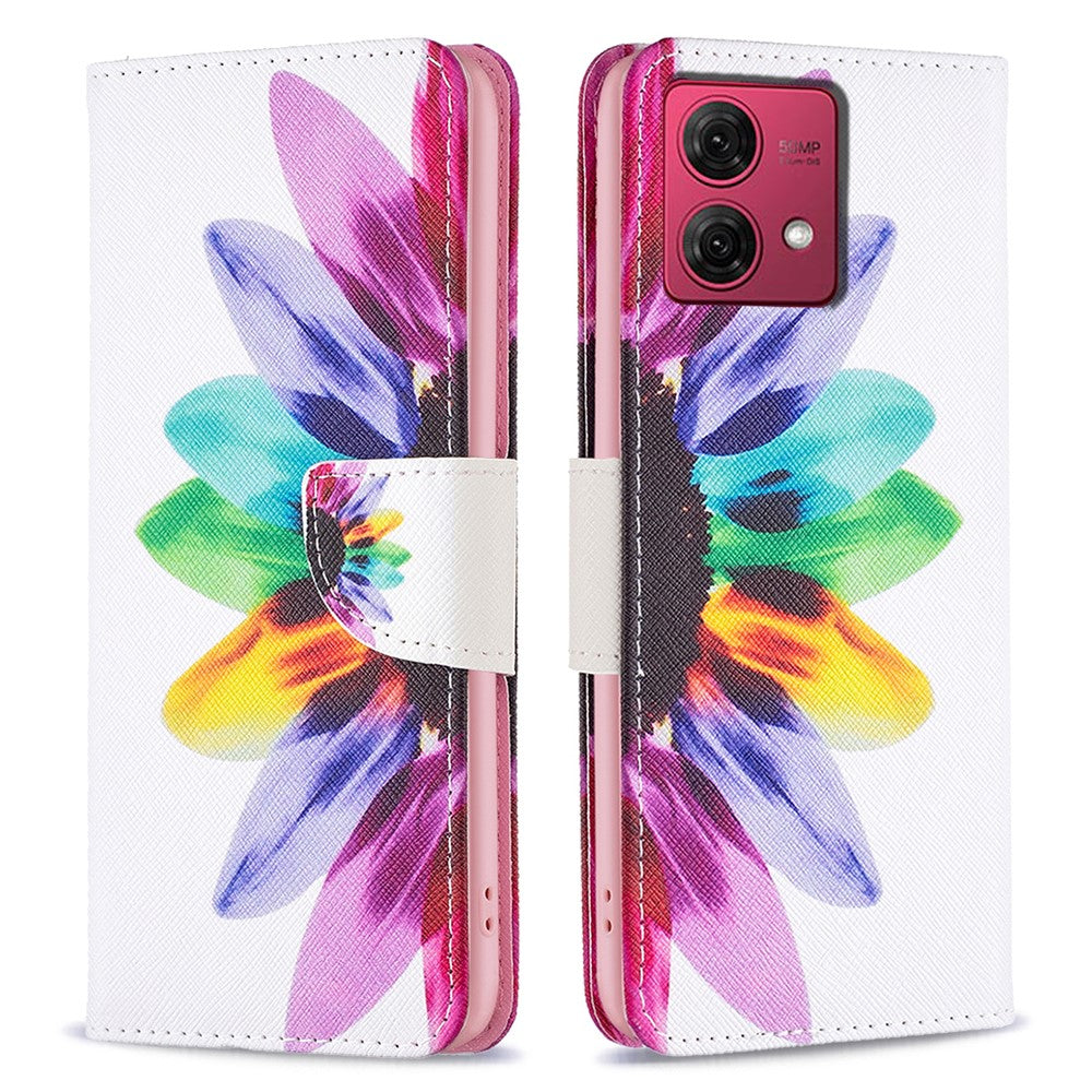For Motorola Moto G84 5G Leather Case Stand Phone Wallet Cover