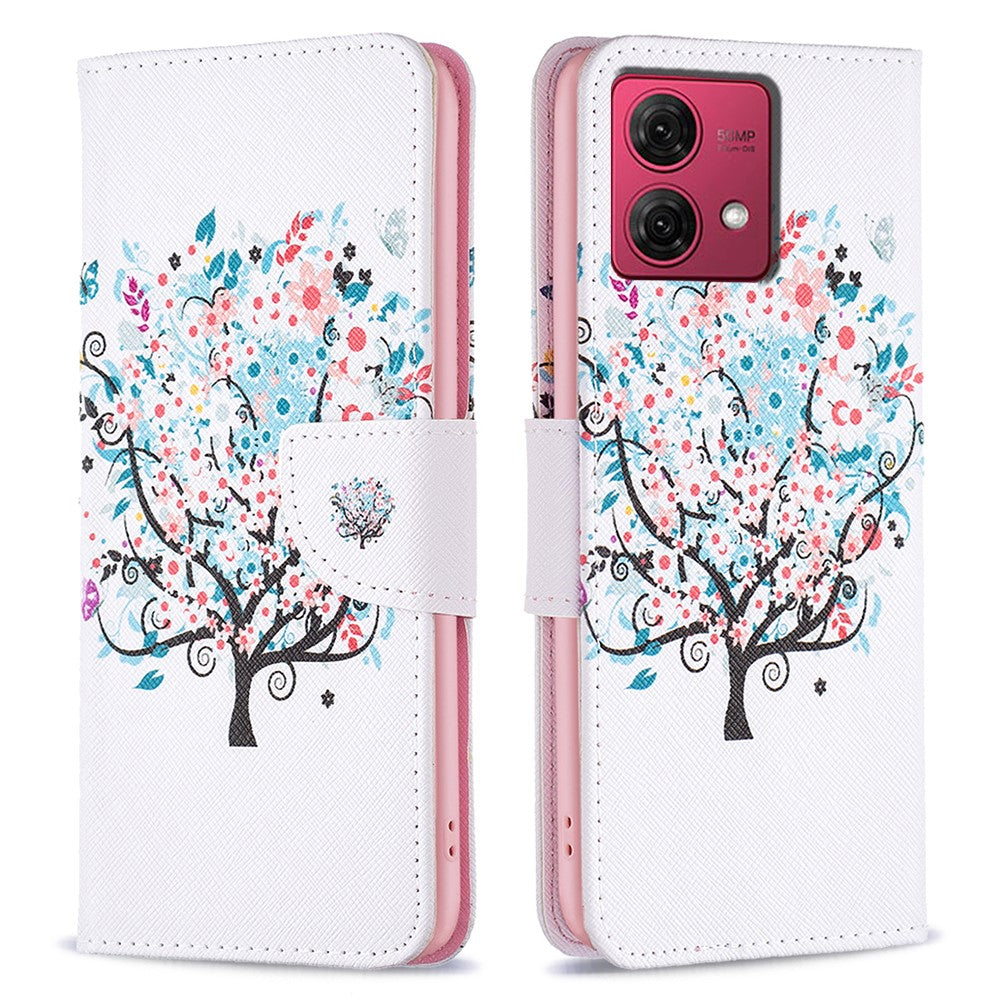 For Motorola Moto G84 5G Leather Case Stand Phone Wallet Cover