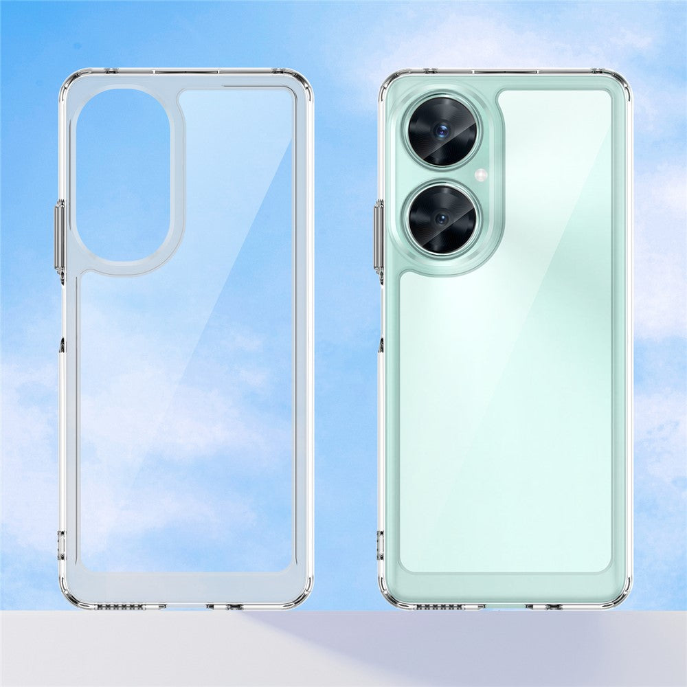 Clear Phone Cover for Huawei Maimang 20 Case with Electroplating Buttons (Big Rear Lens Hole)