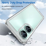 Clear Phone Cover for Huawei Maimang 20 Case with Electroplating Buttons (Big Rear Lens Hole)
