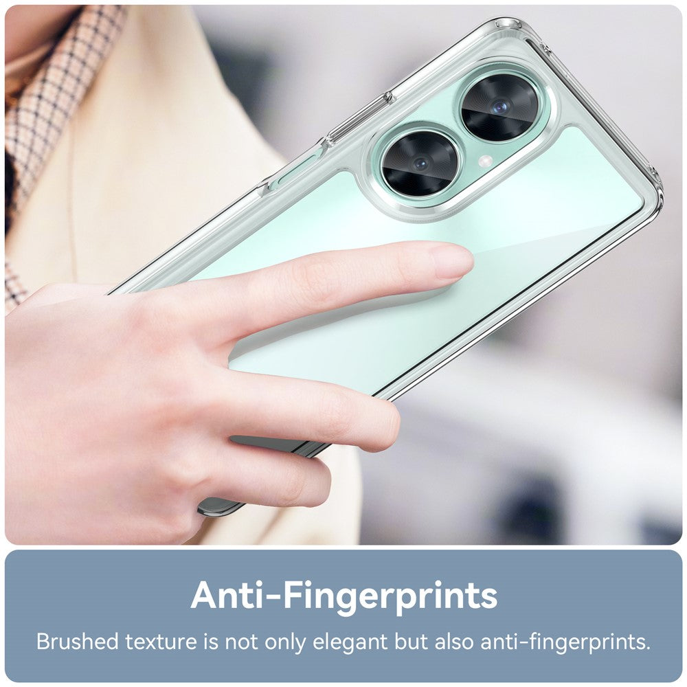 Clear Phone Cover for Huawei Maimang 20 Case with Electroplating Buttons (Big Rear Lens Hole)