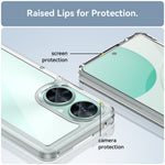 Clear Phone Cover for Huawei Maimang 20 Case with Electroplating Buttons (Big Rear Lens Hole)