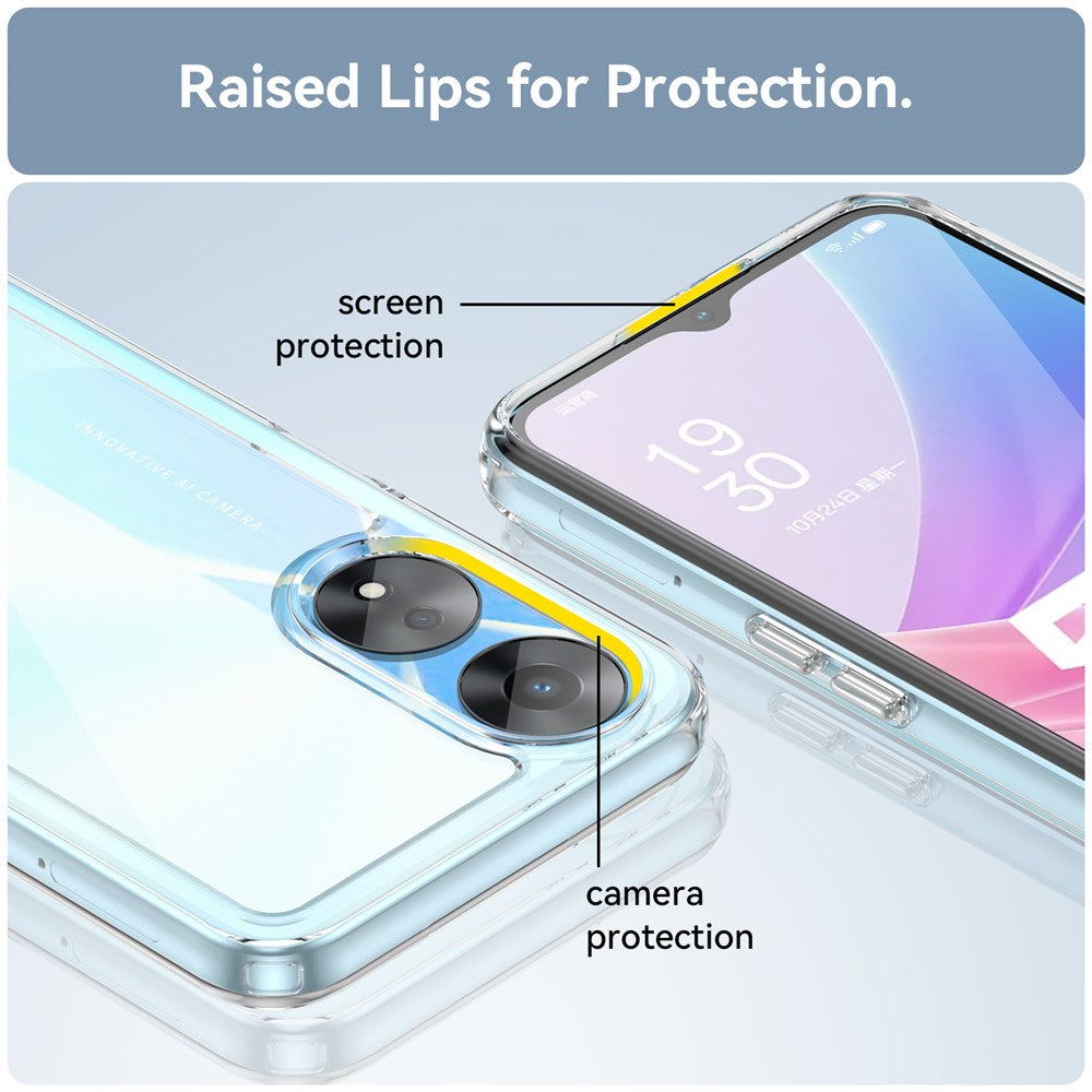 Phone Cover for Oppo A78 5G Case with Electroplating Buttons (Big Rear Lens Hole)