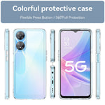 Phone Cover for Oppo A78 5G Case with Electroplating Buttons (Big Rear Lens Hole)