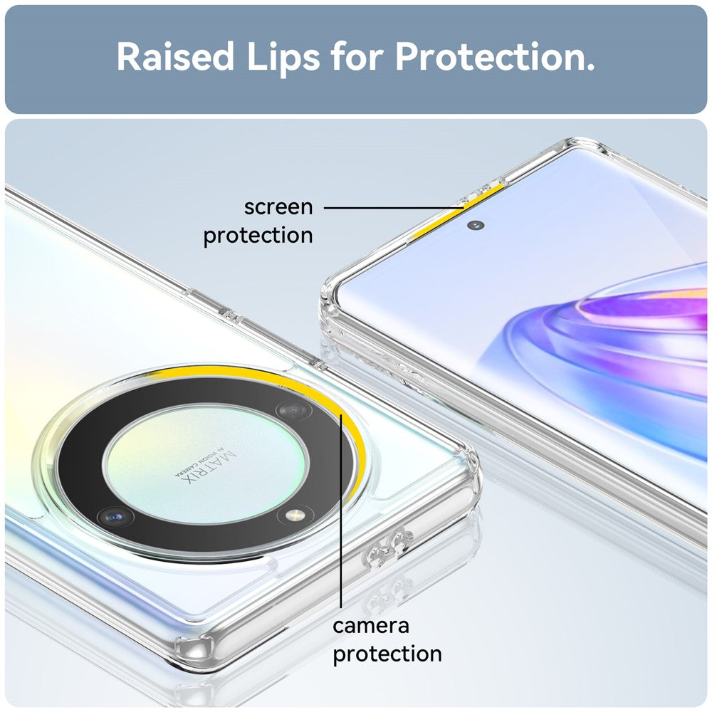 For Honor X40 5G / X9a 5G / Magic5 Lite 5G Case Anti-scratch Clear Phone Cover (Big Rear Lens Hole)