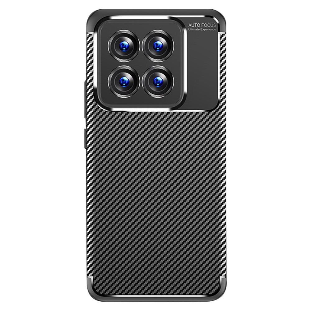 For Xiaomi 14 Pro Case Flexible TPU Fiber Texture Shockproof Phone Cover