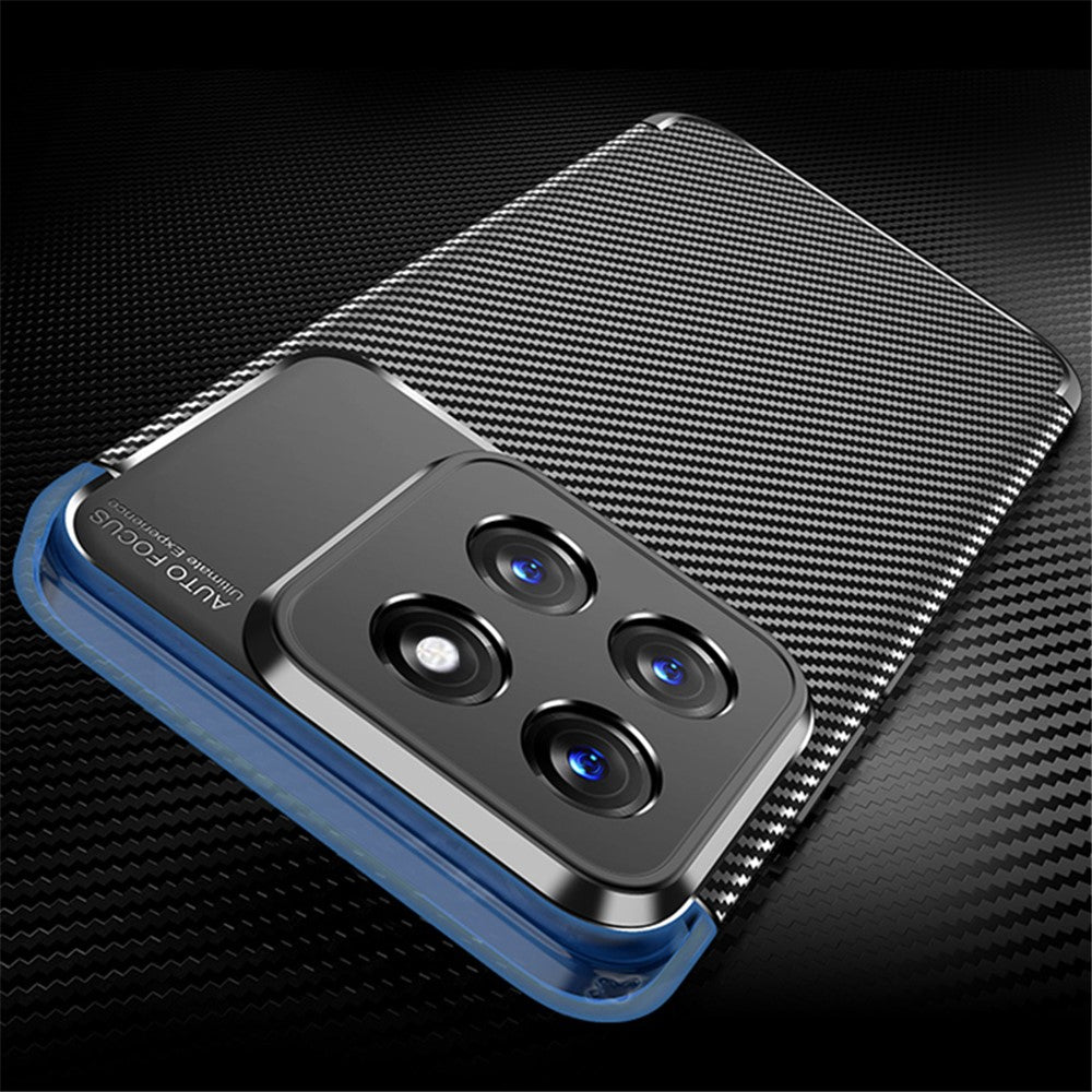 For Xiaomi 14 Case Carbon Fiber Texture TPU Phone Protective Cover