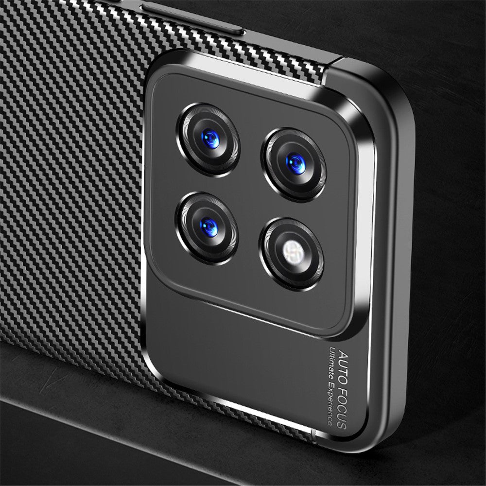 For Xiaomi 14 Case Carbon Fiber Texture TPU Phone Protective Cover