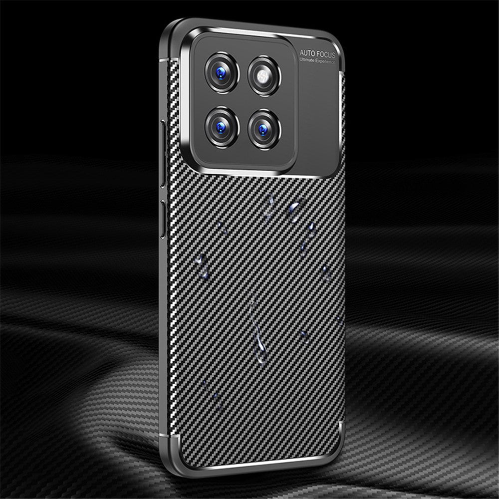 For Xiaomi 14 Case Carbon Fiber Texture TPU Phone Protective Cover