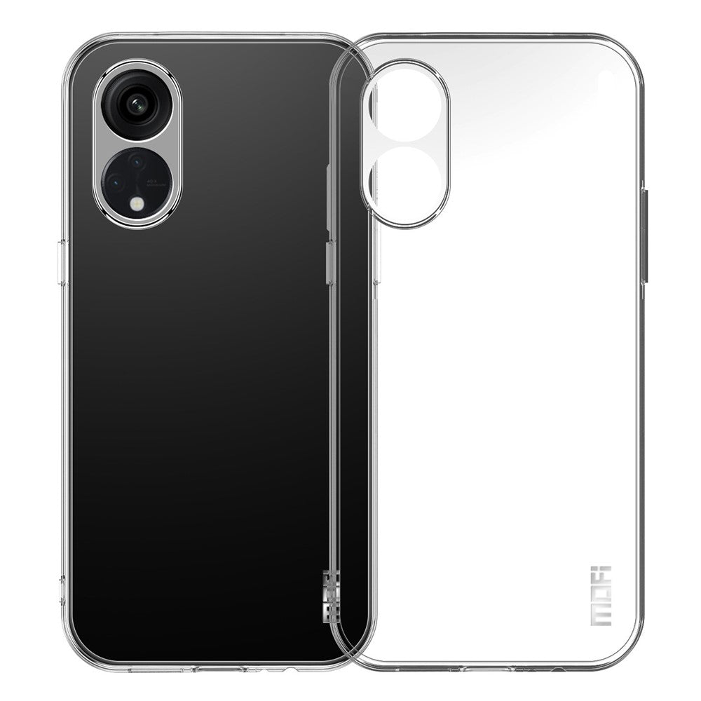 MOFI För Oppo A38 4G TPU mobilskal Transparent Dammtät Skal Mobilmobilskydd