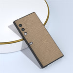 For Honor V Purse Case Genuine Cow Leather Coated PC Silky Shockproof Phone Cover