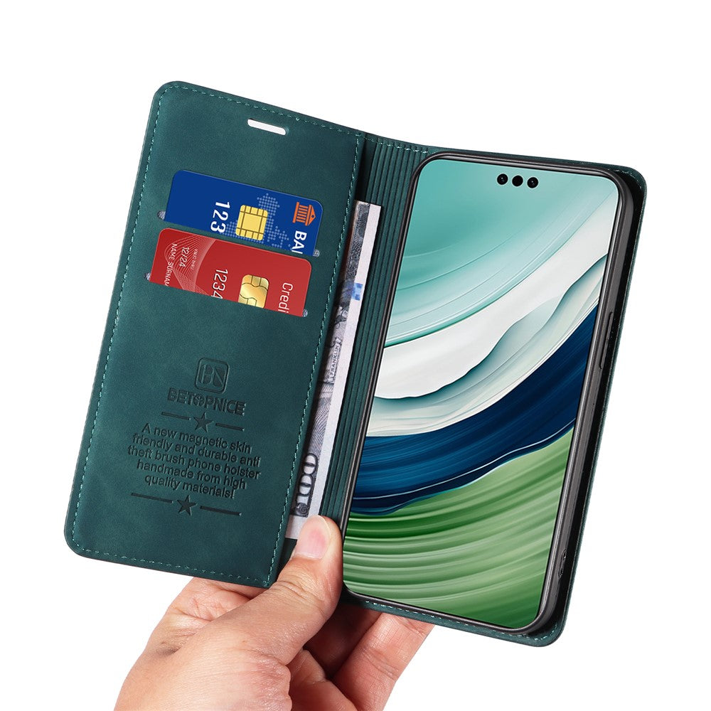 BETOPNICE 003 For Huawei Mate 60 Cover Leather Stand RFID Blocking Wallet Phone Case