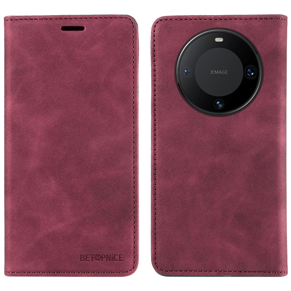 BETOPNICE 003 For Huawei Mate 60 Cover Leather Stand RFID Blocking Wallet Phone Case