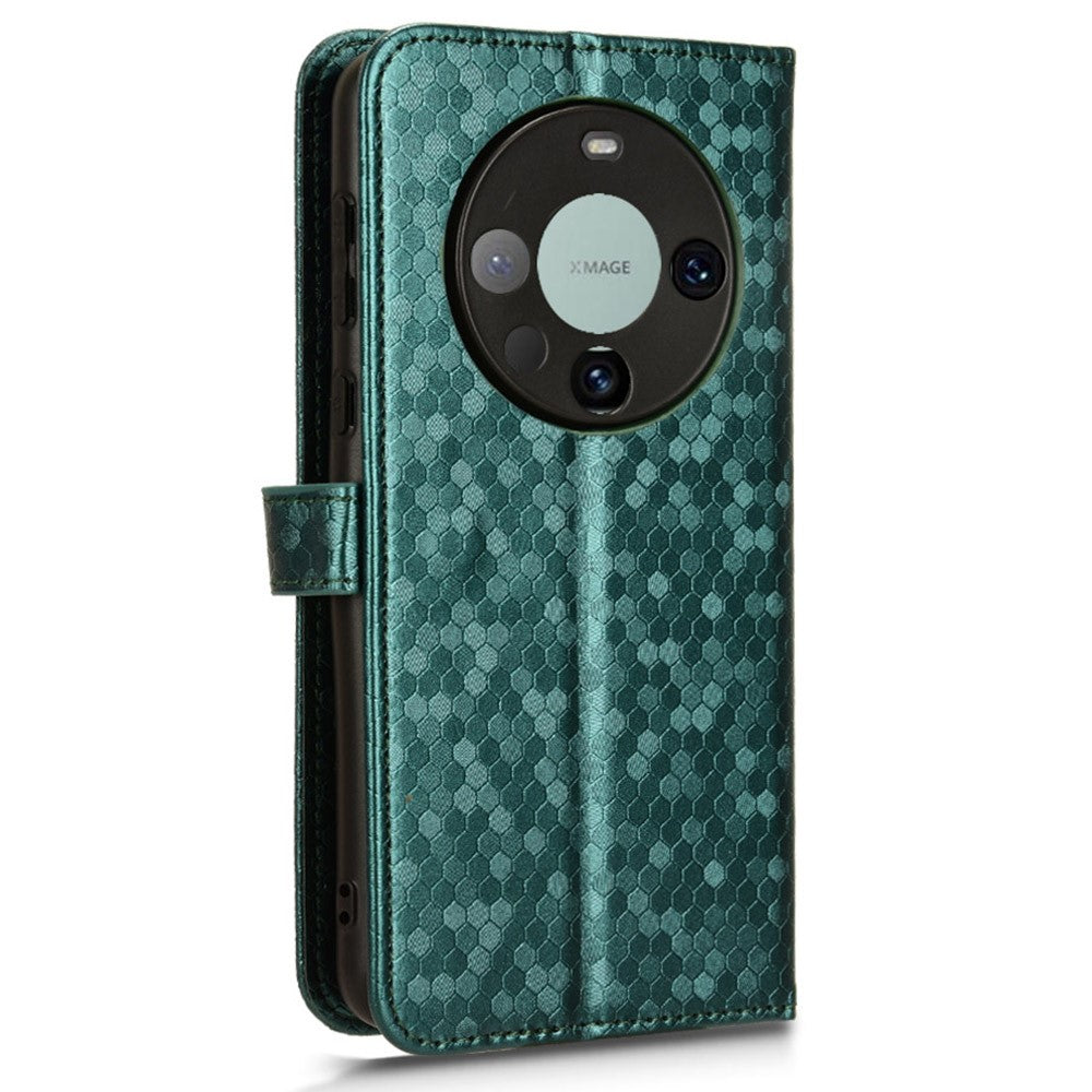 For Huawei Mate 60 Case PU Leather Stand Shell Imprinted Wallet Cell Phone Cover