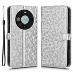 For Huawei Mate 60 Case PU Leather Stand Shell Imprinted Wallet Cell Phone Cover