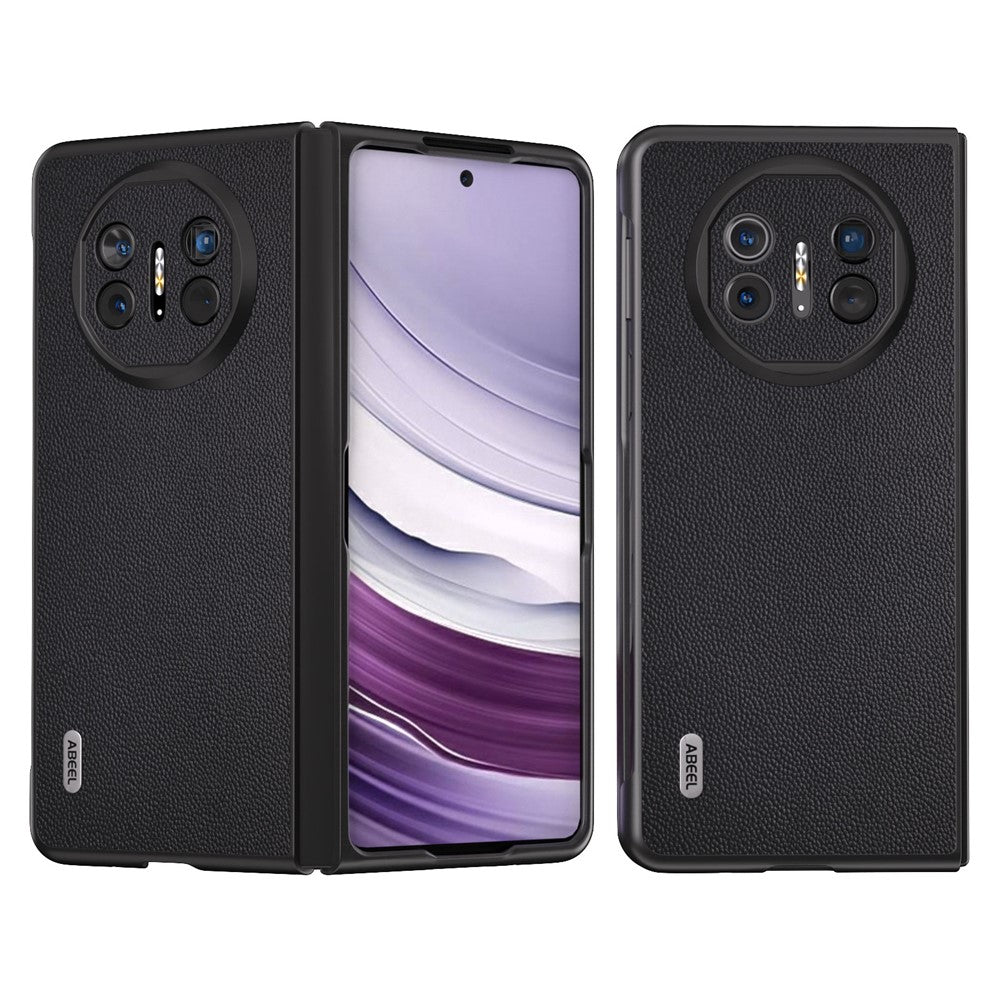 ABEEL For Huawei Mate X5 Case Genuine Cow Leather Coating Phone Cover