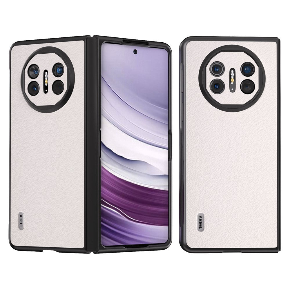 ABEEL For Huawei Mate X5 Case Genuine Cow Leather Coating Phone Cover