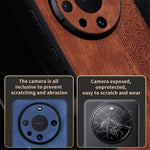 AZNS For Huawei Mate 60 Case Anti-Scratch Phone Shell Imprinted PU Leather+TPU Phone Back Cover