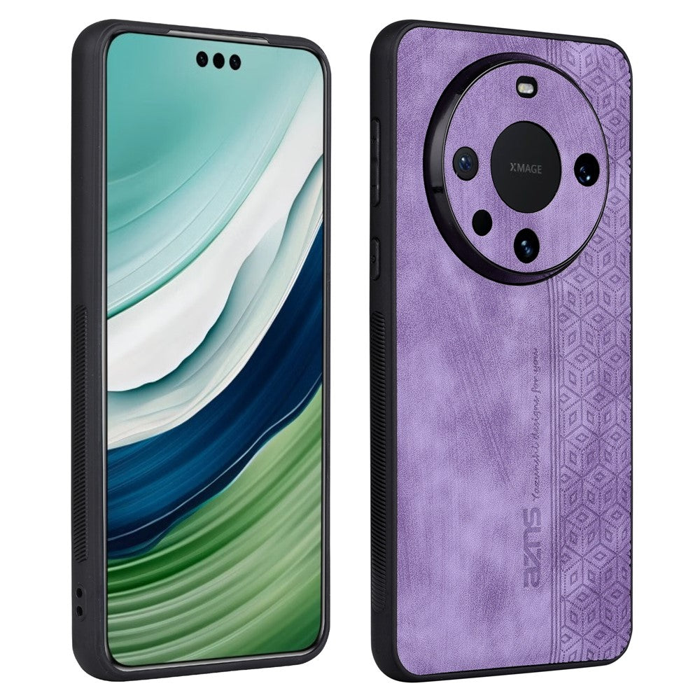 AZNS For Huawei Mate 60 Case Anti-Scratch Phone Shell Imprinted PU Leather+TPU Phone Back Cover