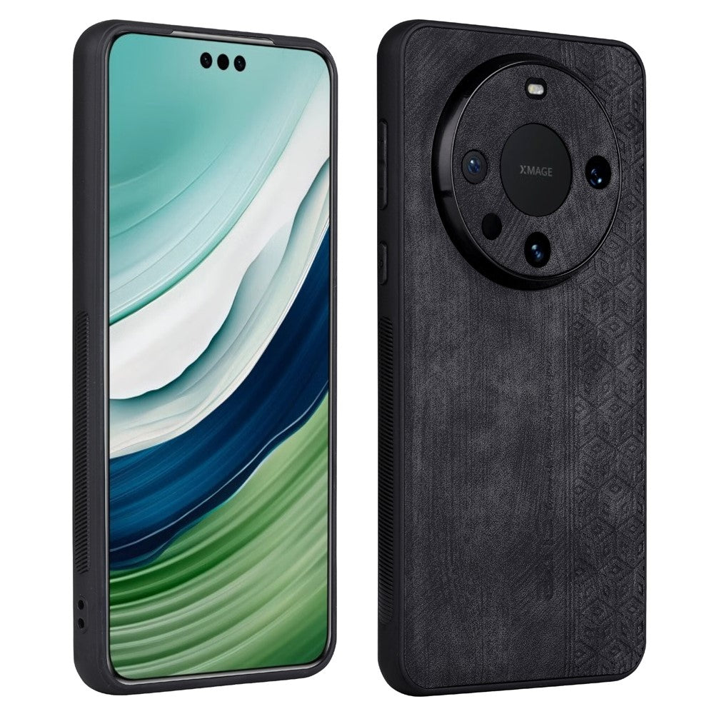 AZNS For Huawei Mate 60 Case Anti-Scratch Phone Shell Imprinted PU Leather+TPU Phone Back Cover