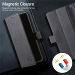 Til Samsung Galaxy Z Fold5 5G Cover Ensfarvet Beskyttende Cover PU Læder Pung Telefoncover