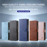 Til Samsung Galaxy Z Fold5 5G Cover Ensfarvet Beskyttende Cover PU Læder Pung Telefoncover