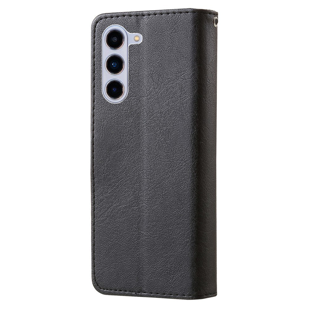 Til Samsung Galaxy Z Fold5 5G Cover Ensfarvet Beskyttende Cover PU Læder Pung Telefoncover
