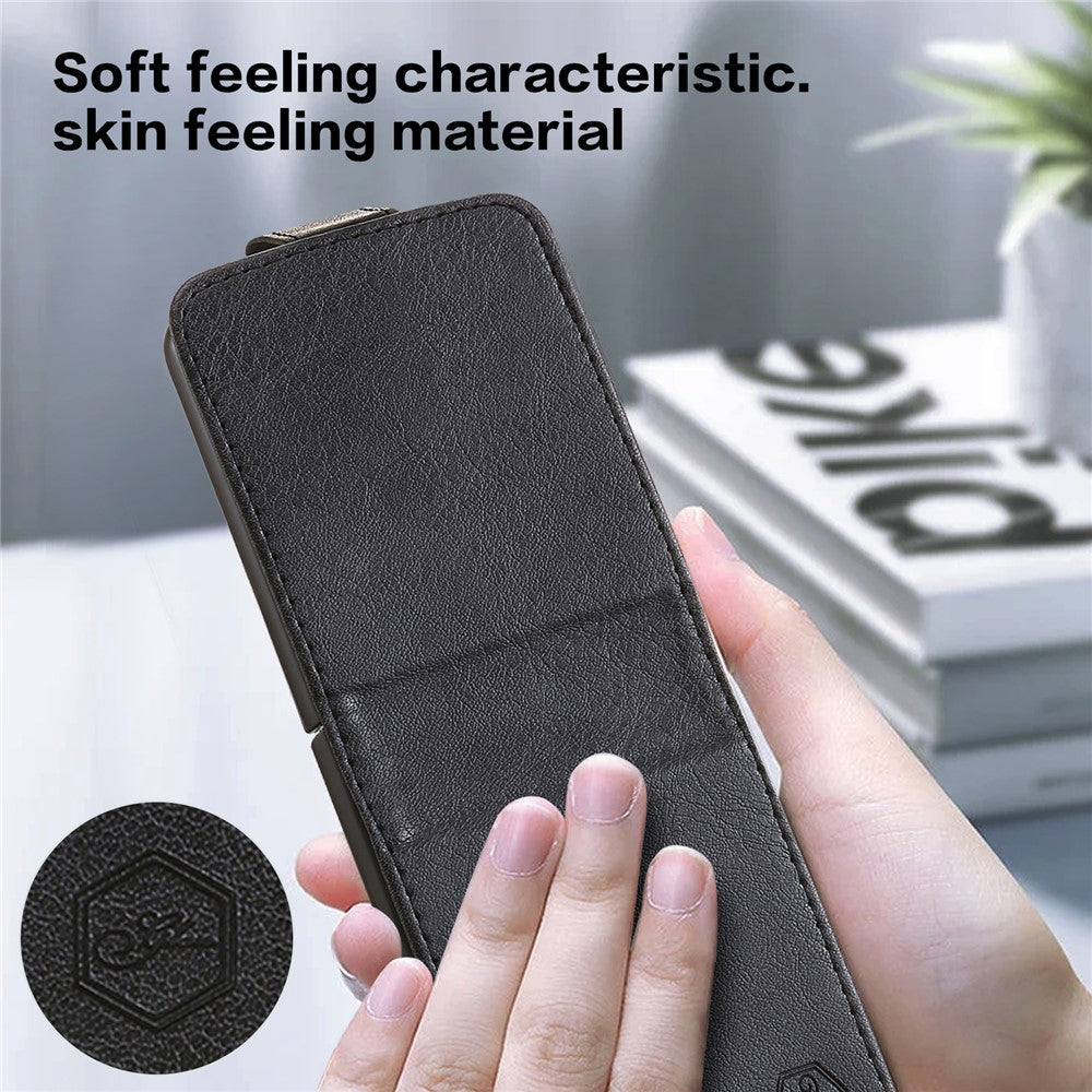 Til Samsung Galaxy Z Flip4 5G Stødsikkert Cover Ensfarvet Anti-Fald PU+PC Telefoncover