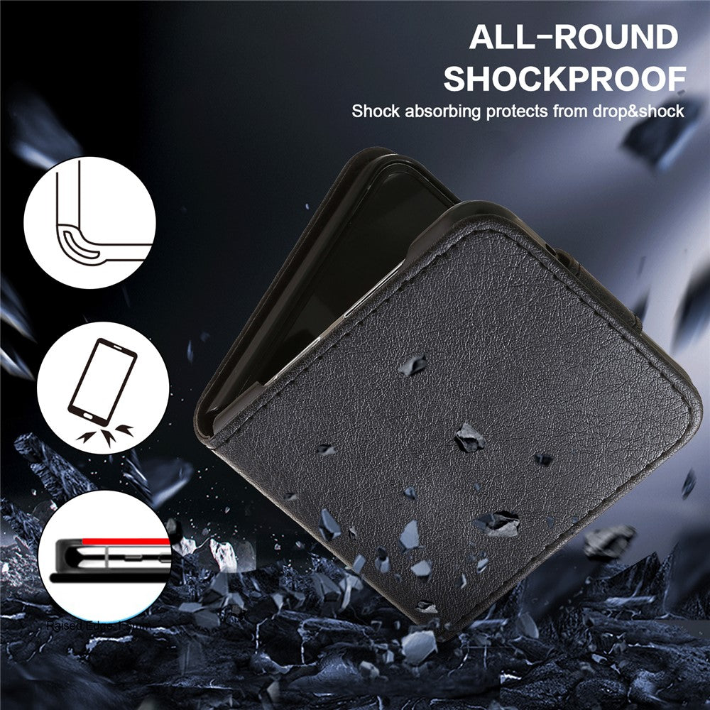 Til Samsung Galaxy Z Flip4 5G Stødsikkert Cover Ensfarvet Anti-Fald PU+PC Telefoncover