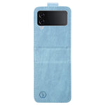 Til Samsung Galaxy Z Flip4 5G Stødsikkert Cover Ensfarvet Anti-Fald PU+PC Telefoncover