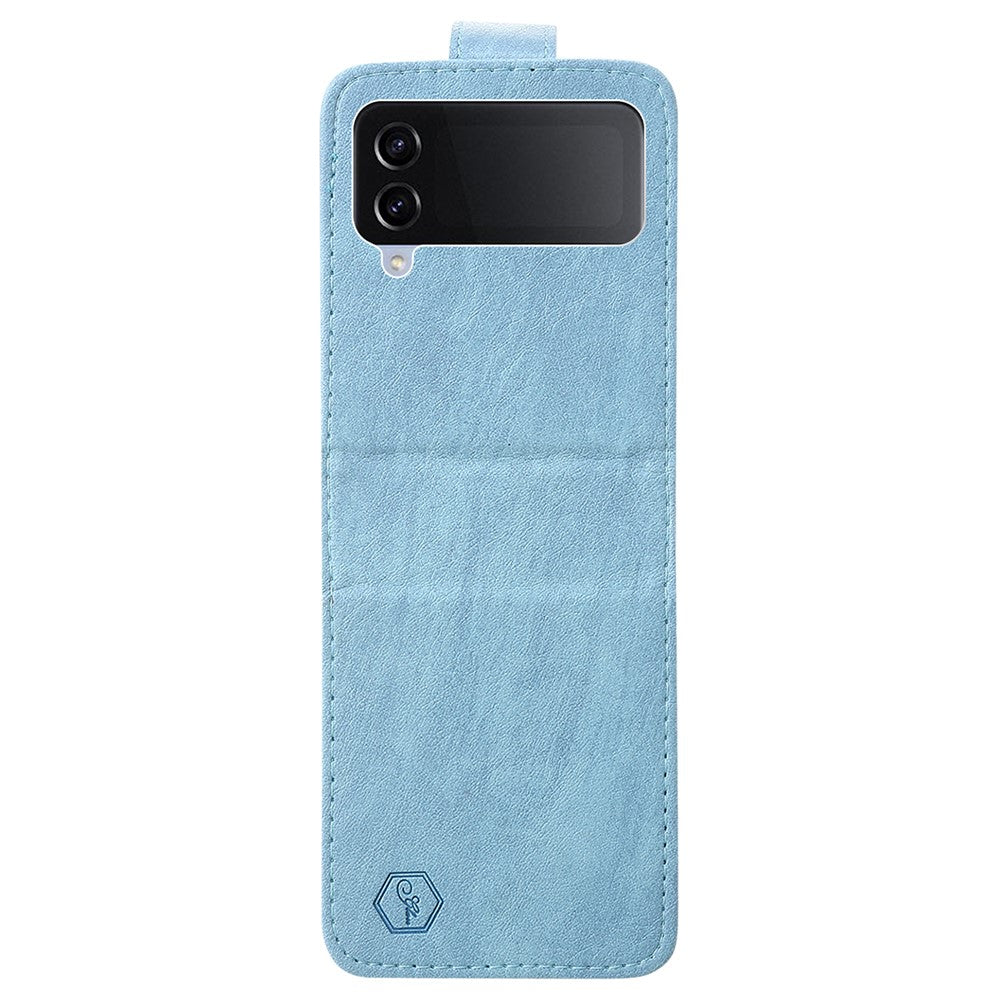 Til Samsung Galaxy Z Flip4 5G Stødsikkert Cover Ensfarvet Anti-Fald PU+PC Telefoncover