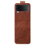Til Samsung Galaxy Z Flip4 5G Stødsikkert Cover Ensfarvet Anti-Fald PU+PC Telefoncover