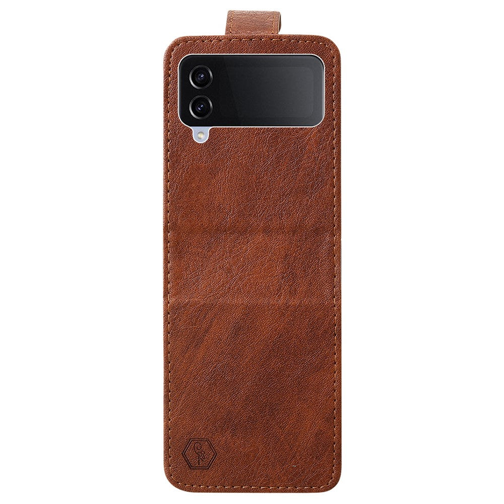 Til Samsung Galaxy Z Flip4 5G Stødsikkert Cover Ensfarvet Anti-Fald PU+PC Telefoncover